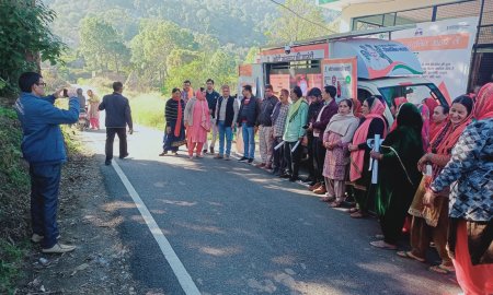 बड़सर की प्थल्यार पंचायत में पहुंची भारत विकास यात्रा 