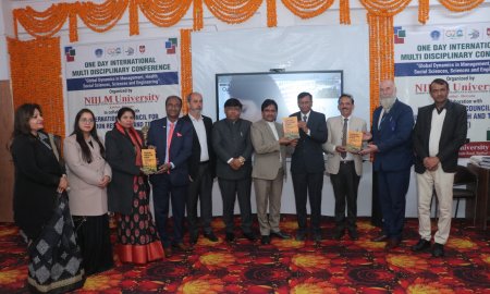एनआईआईएलएम युनिवर्सिटी में अंतर्राष्ट्रीय मल्टी डिसीप्लनरी कॉन्फ्रेंस में डॉ प्रदीप की पुस्तक का विमोचन