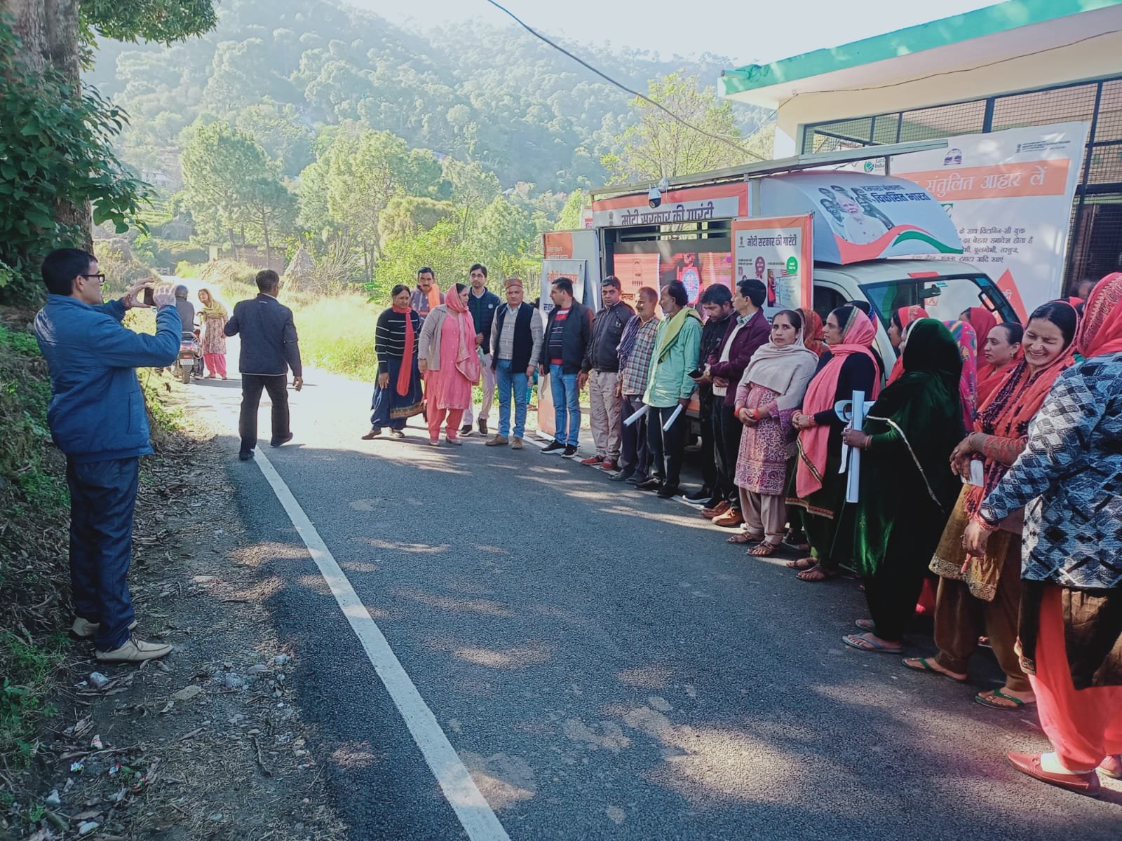 बड़सर की प्थल्यार पंचायत में पहुंची भारत विकास यात्रा 