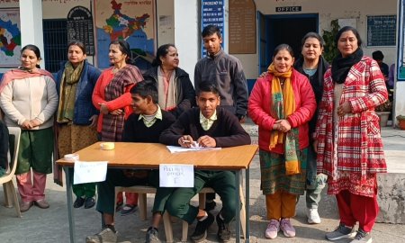 खोली स्कूल में मनाया राष्ट्रीय मतदाता दिवस