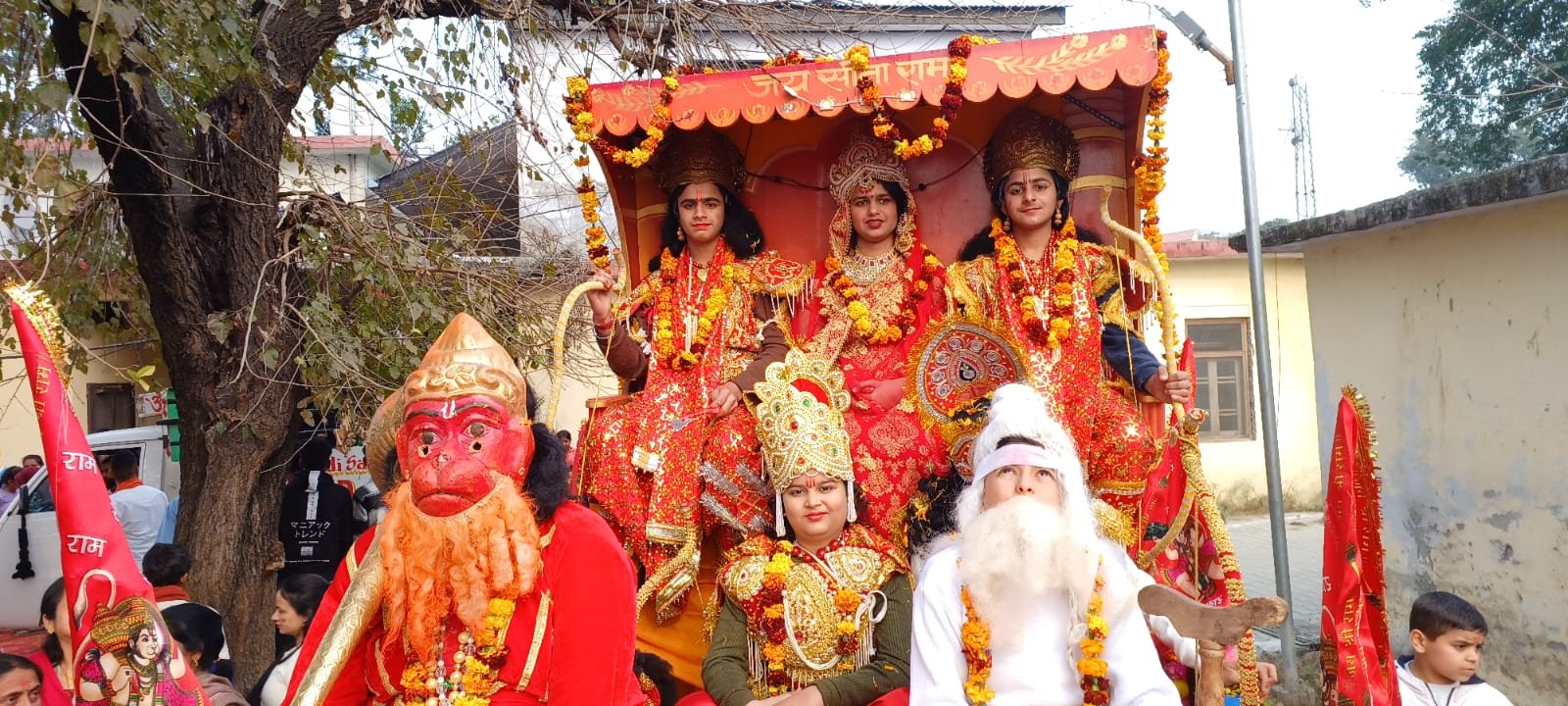 भगवान  श्री राम प्रतिमा की प्राण प्रतिष्ठा के शुभ अवसर पर नादौन के श्री राम मंदिर परिसर में भव्य कार्यक्रम का आयोजन