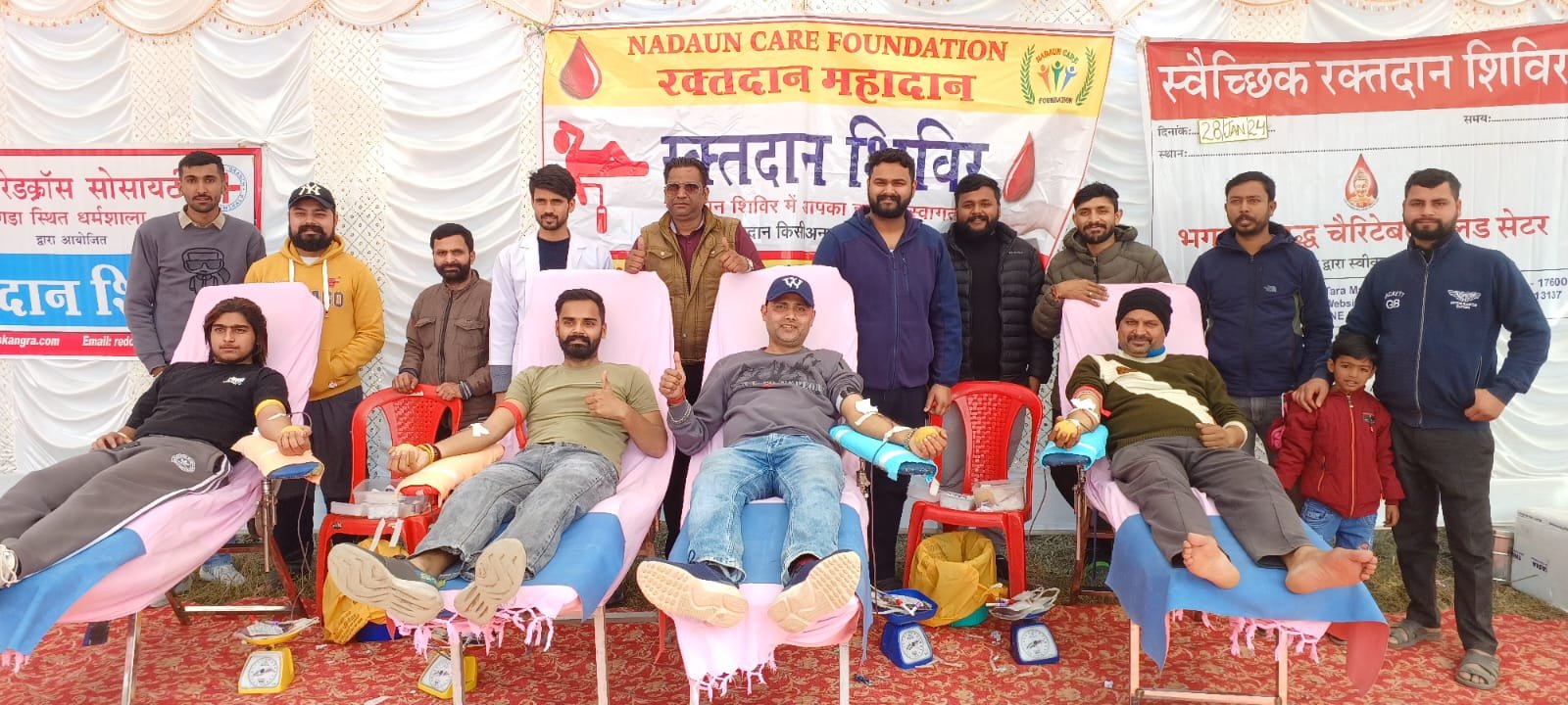 नादौन केयर फाउंडेशन ने किया रक्तदान शिविर का आयोजन