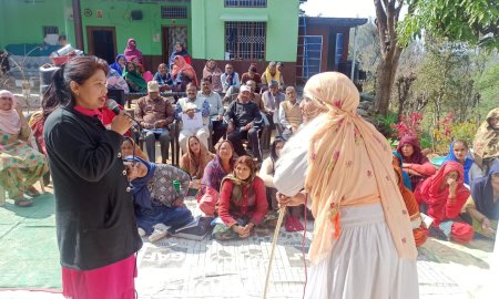 नटराज कला मंच नादौन के कलाकारों द्वारा विशेष प्रचार अभियान का किया गया आयोजन