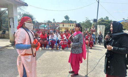ग्राम पंचायत फाहल और हड़ेटा में जन कल्याणकारी योजनाओं का लघु नाटक के माध्यम से किया गया प्रचार प्रसार 