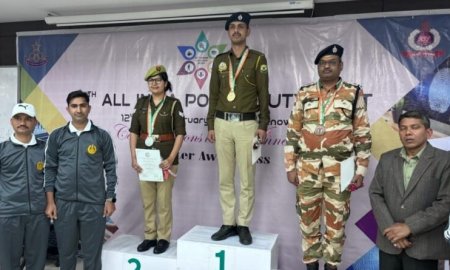 लखनऊ में 67वीं अखिल भारतीय पुलिस ड्यूटी मीट में हिमाचल पुलिस के विजय को स्वर्ण पदक