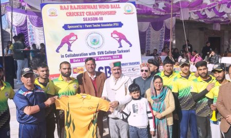 बड़सर विधायक इंद्र दत्त लखनपाल ने किया क्रिकेट प्रतियोगिता का शुभारंभ