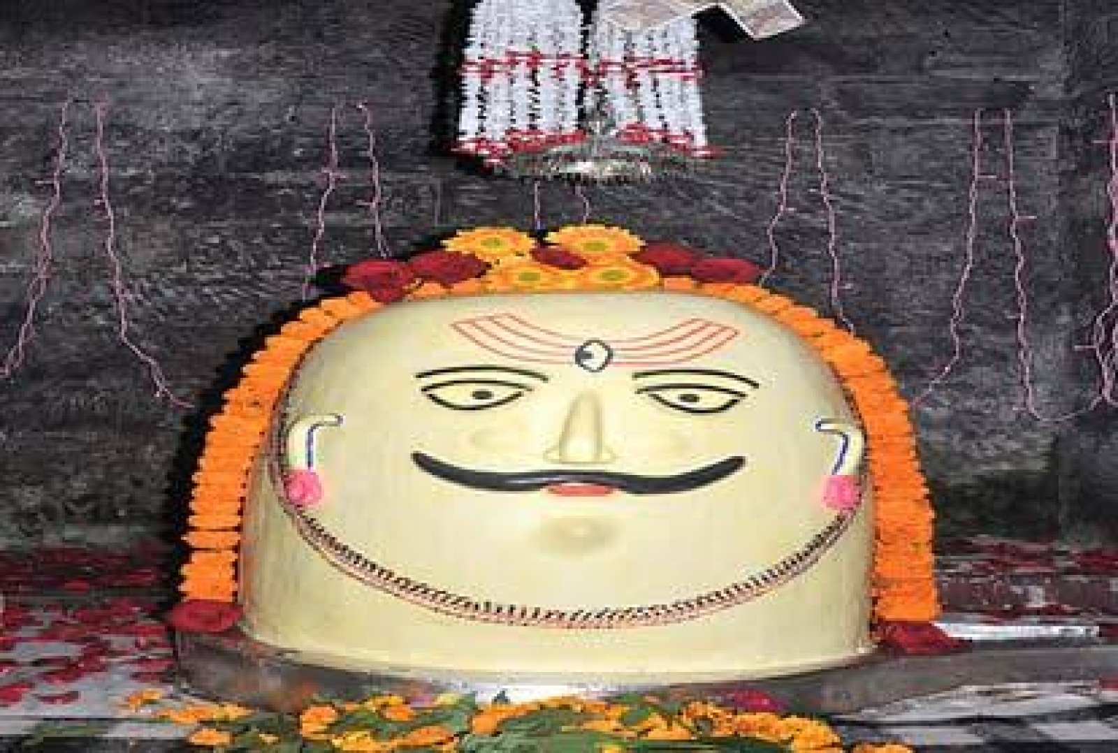 स्वयंभू शिवलिंग पर हरिहर नाथ स्वामी के रूप में दिखे बाबा भूतनाथ