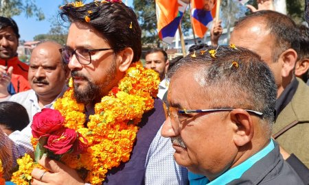 नादौन विधानसभा क्षेत्र में अनुराग ठाकुर ने नशा मुक्ति अभियान के तहत बाइक रैली को दिखाई हरी झंडी