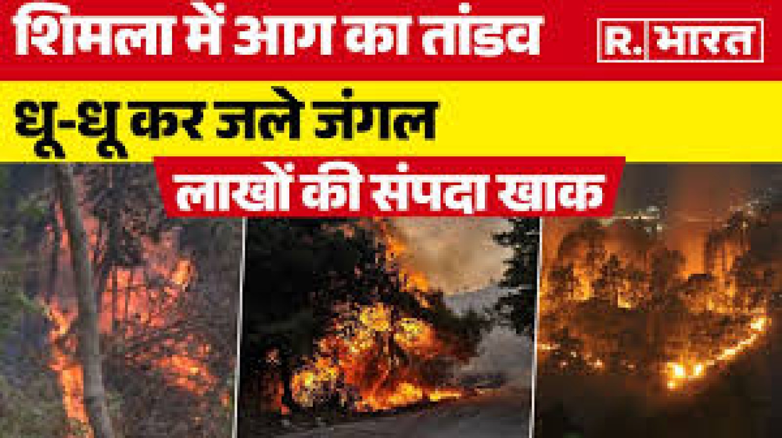 शिमला के तारादेवी मंदिर के जंगलों में बढ़ती गर्मी के बीच लगी आग
