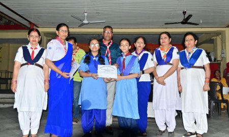 सीनियर सेकेंडरी स्कूल कांगू में गाइड्स के लिए लगाया गया विशेष शिविर