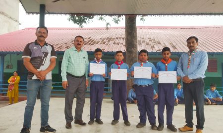 राजकीय वरिष्ठ माध्यमिक पाठशाला के 4 बच्चे स्काउट टेस्टिंग कैंप में रहे सफल