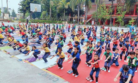 स्कॉलर्स इंटरनेशनल स्कूल में मनाया अंतर्राष्ट्रीय योग दिवस