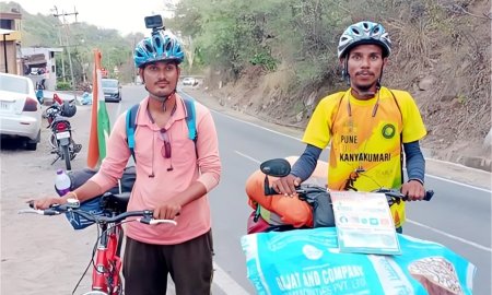 7 महीने से साइकिल भ्रमण पर ,जानेंगे देश के राज्यों की संस्कृति