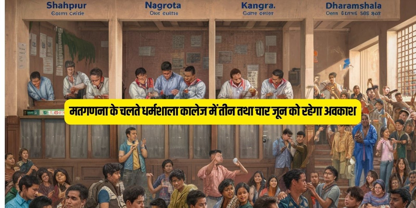 मतगणना के चलते धर्मशाला कालेज में तीन तथा चार जून को रहेगा अवकाश