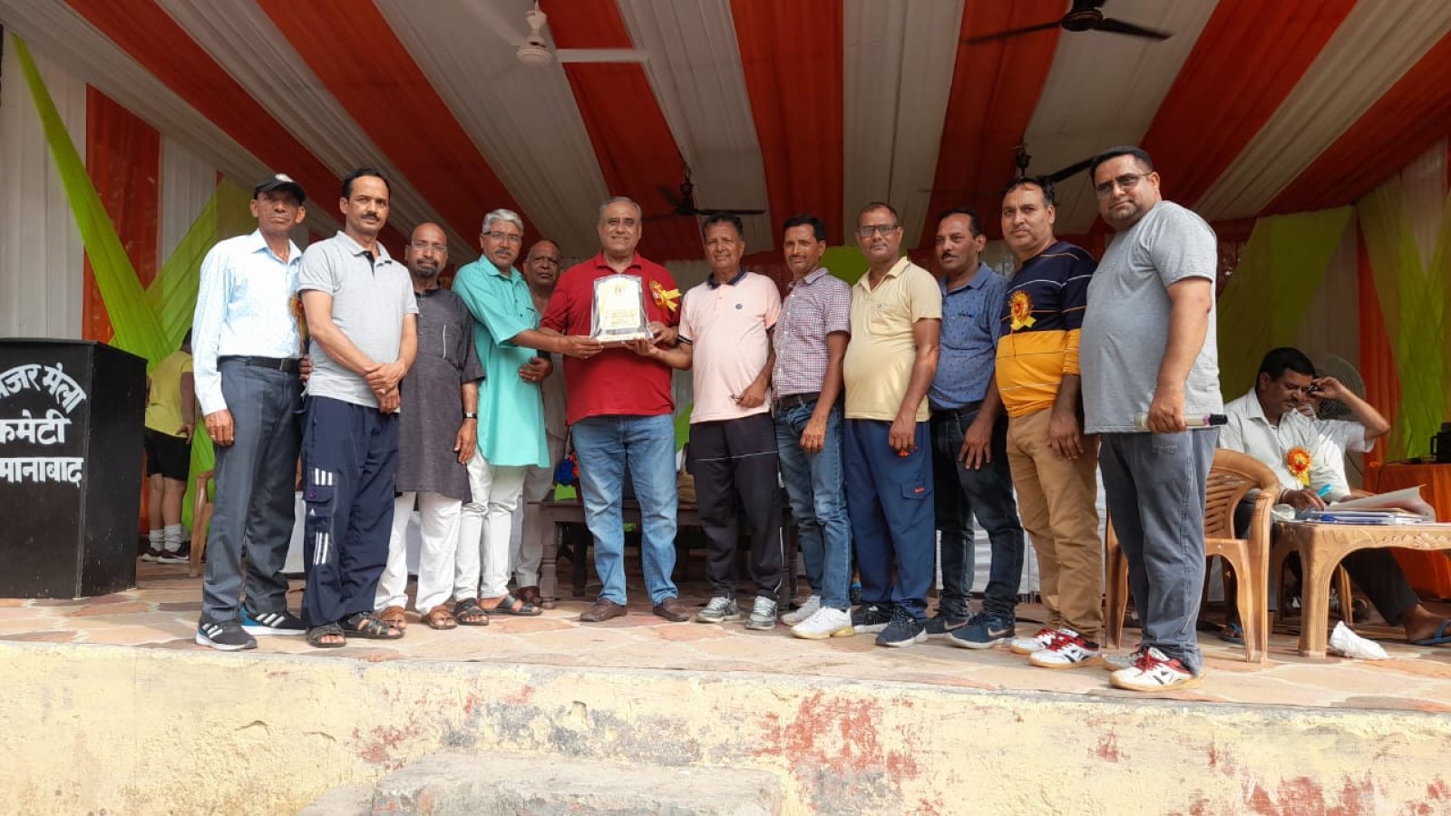 ग्राम पंचायत जमानाबाद में आयोजित मिंजर मेले के दूसरे दिन हुए हॉकी मैच