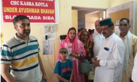 आयुष्मान आरोग्य शिविर में एकदिवसीय स्वास्थ्य मेले का किया आयोजन