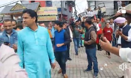 शिमला के संजौली में धारा 163 के बावजूद पहुंचे प्रदर्शन कारी