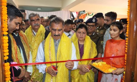 मुख्यमंत्री ने देहरा में मुख्यमंत्री एवं एसपी कार्यालय का किया लोकार्पण