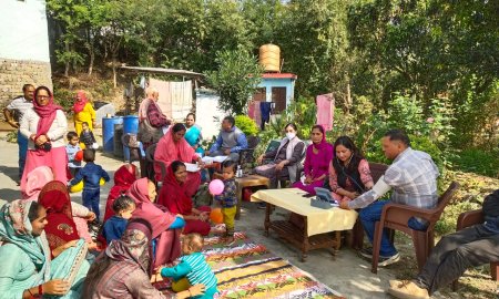 जिला बिलासपुर के अंतर्गत बिझड़ी गांव में एक दिवसीय आयुष्मान आरोग्य शिविर का किया आयोजन
