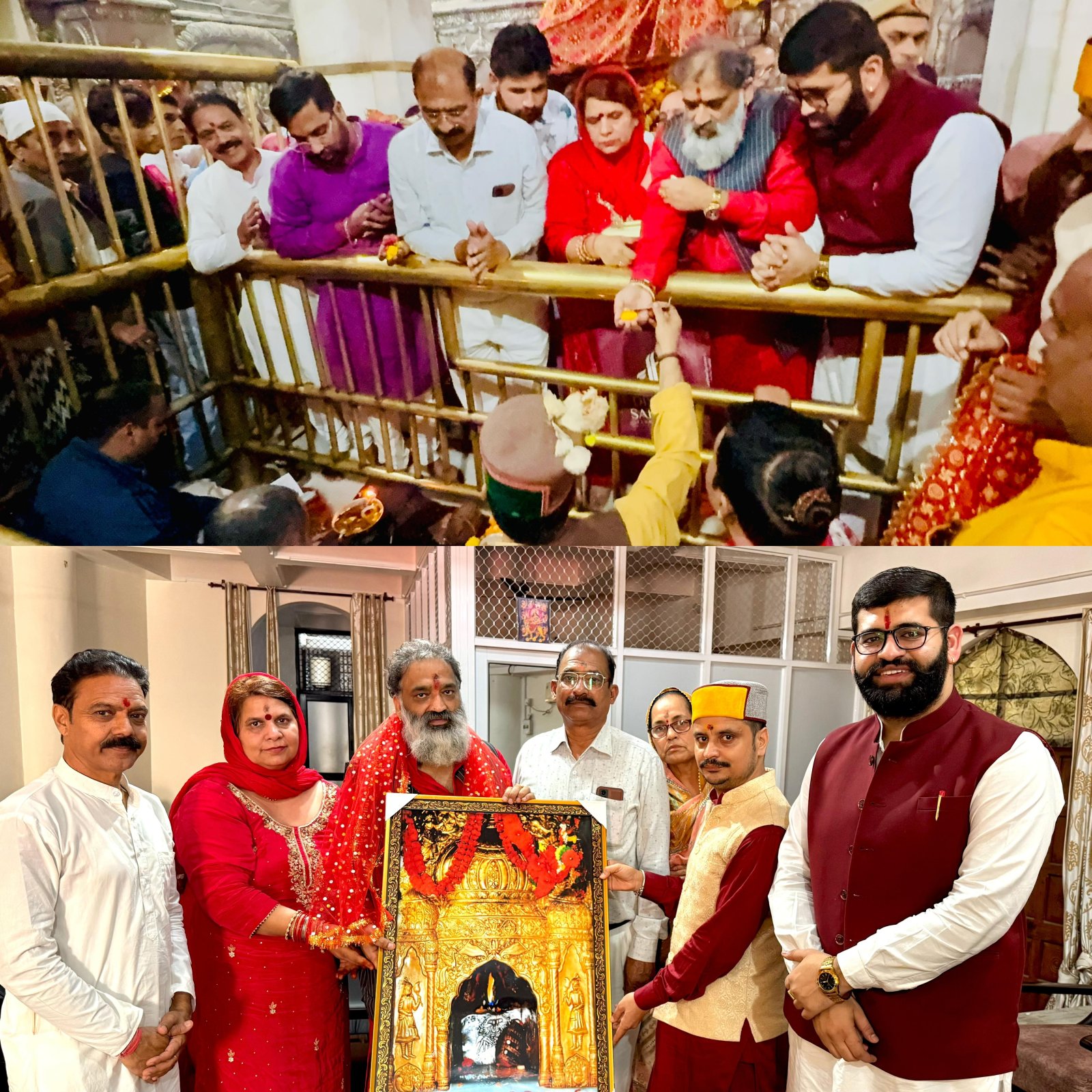 एंटी टेरोरिस्ट फ्रंट इंडिया व विश्व हिन्दू तख्त प्रमुख वीरेश शांडिल्य ने मां ज्वाला जी में नवाया शीश