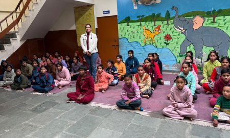 बालिका आश्रम सुंदरनगर की बच्चियों को मासिक धर्म स्वच्छता के बारे में दी जानकारी