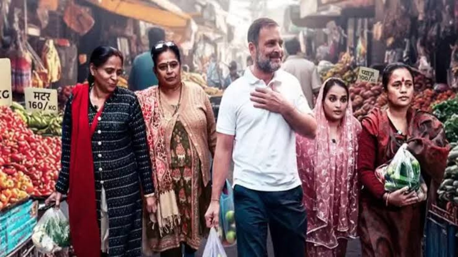 सब्जियों के दाम पूछने गिरी नगर मंडी पहुंचे राहुल गांधी,