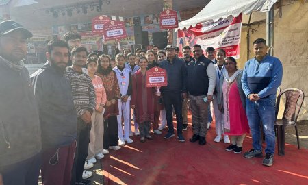 100 दिनों के विशेष टीबी मुक्त हिमाचल अभियान के तहत सिविल हॉस्पिटल कांगड़ा ने लोगों को किया जागरूक