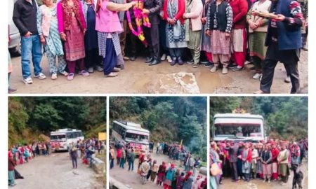 ग्राम पंचायत धरोगड़ा व बाग के दूरदराज गांव वासियों ने बस सुविधा से जुड़ने के लिए विक्रमादित्य सिंह का जताया आभार