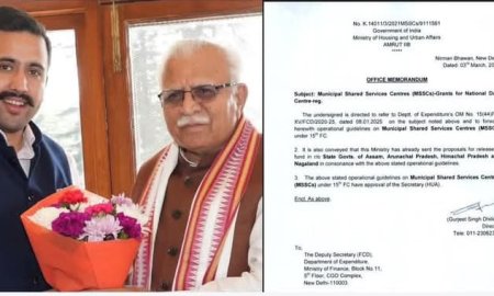 हिमाचल प्रदेश के शहरी विकास विभाग को केंद्र ने दिए 50 करोड़, विक्रमादित्य सिंह ने जताया आभार