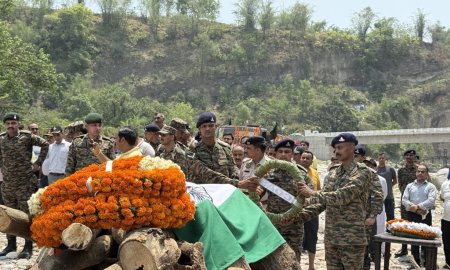 थुरल के शहीद अग्निवीर नवीन कुमार का सैन्य सम्मान के साथ अंतिम संस्कार