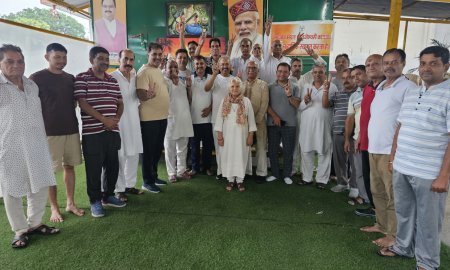 मटौर में योग दिवस पर भाजपा कार्यकर्ताओं ने सीखे योग टिप्स