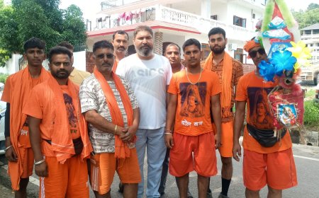 हरिद्वार से 500 KM पैदल चलकर लौटे कांवड़िए, भरमोटी में हुआ भव्य स्वागत