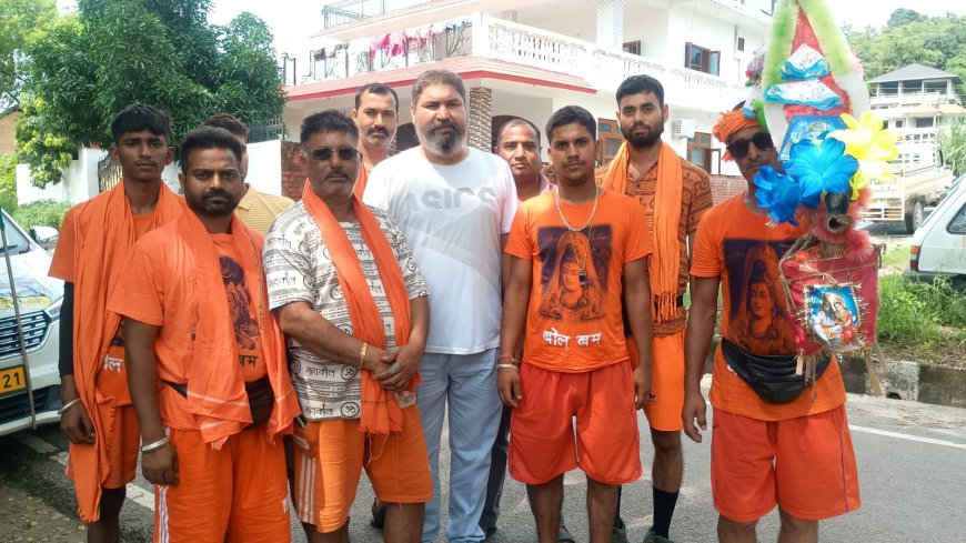 हरिद्वार से 500 KM पैदल चलकर लौटे कांवड़िए, भरमोटी में हुआ भव्य स्वागत