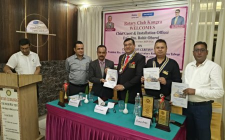 तीसरी बार बने अध्यक्ष! आदर्श चिब को फिर सौंपी गई रोटरी क्लब कांगड़ा की कमान, DG ओबेरॉय ने की तारीफ
