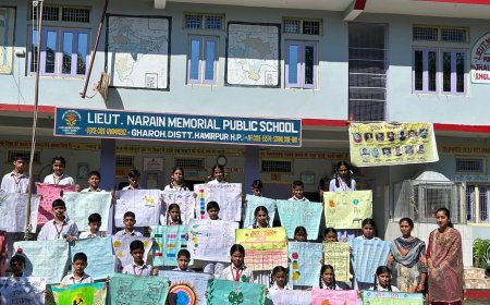 संस्कृत सप्ताह में बच्चों की चमकी प्रतिभा, संस्कृत श्लोक गान से गूंजा स्कूल