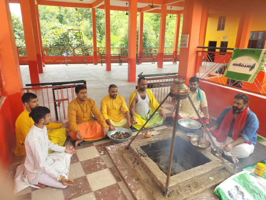श्रीकृष्ण गोपाल गौशाला भदरूं में श्रावण मास पर शतरुद्री यज्ञ, गूंजे वैदिक मंत्र