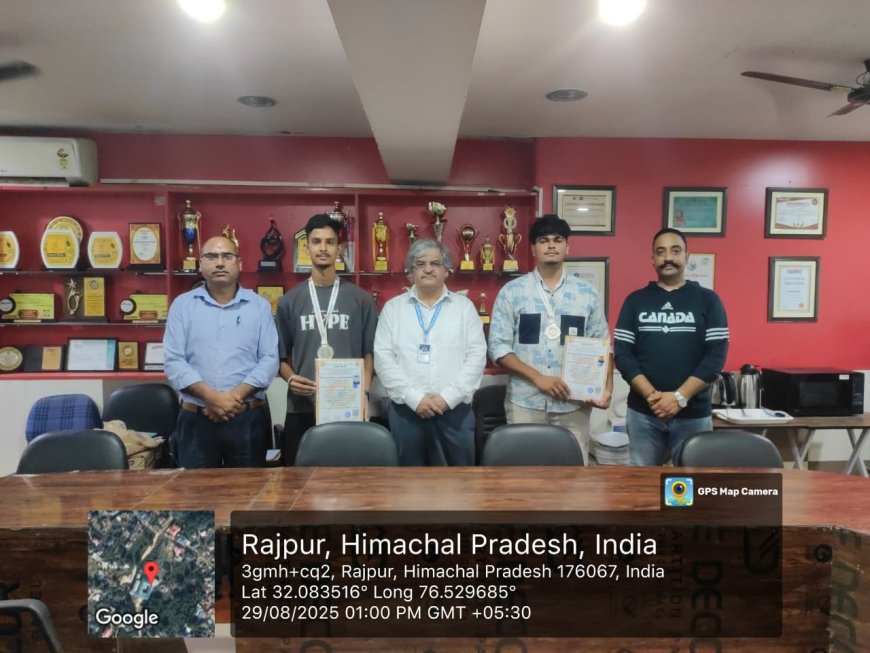राजपुर कॉलेज के अंशुल और रिपुल ने जीता राष्ट्रीय रजत पदक