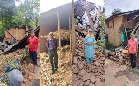 खोली पंचायत में बरसात से भारी नुकसान, कई घर क्षतिग्रस्त