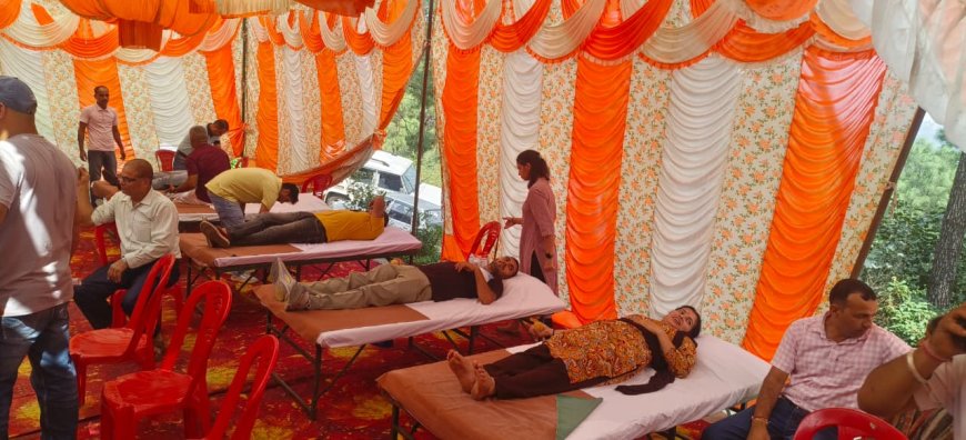 खुंडियां में रक्तदान शिविर, 56 यूनिट रक्त एकत्रित