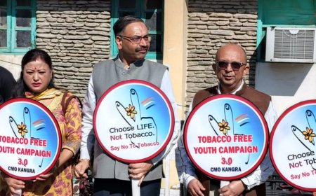 कांगड़ा में शुरू हुआ ‘तम्बाकू मुक्त युवा अभियान’, एडीसी विनय कुमार ने दिखाई हरी झंडी