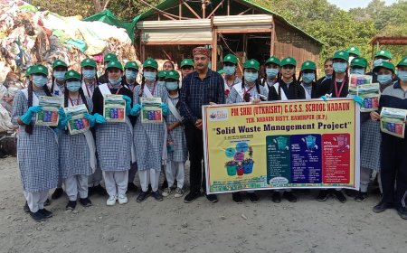 कन्या विद्यालय की छात्राओं ने सीखा कचरा प्रबंधन का पाठ