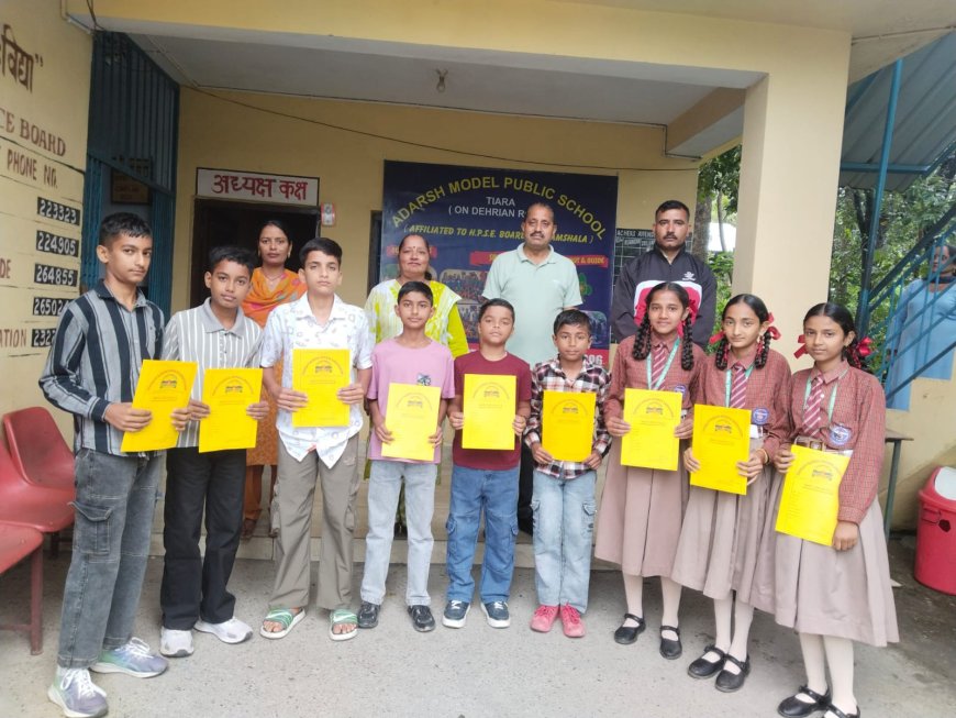 कांगड़ा के आदर्श मॉडल स्कूल तियारा के 10 छात्र जिला खेलों के लिए चयनित