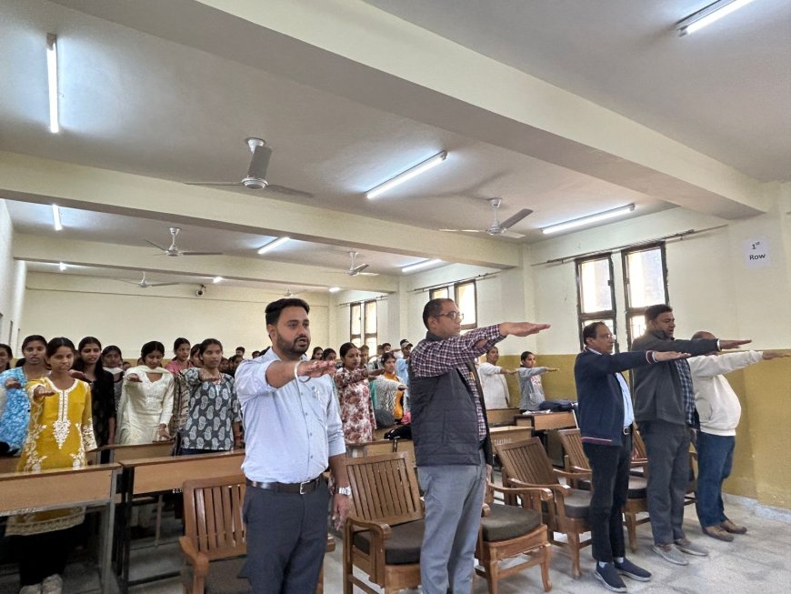 अटल कॉलेज तकीपुर में राष्ट्रीय एकता दिवस पर लौह पुरुष को नमन