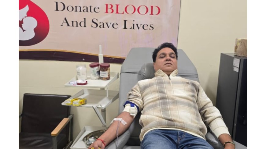 वीरेंद्र चौधरी ने 55वीं बार किया रक्तदान, बनी मिसाल