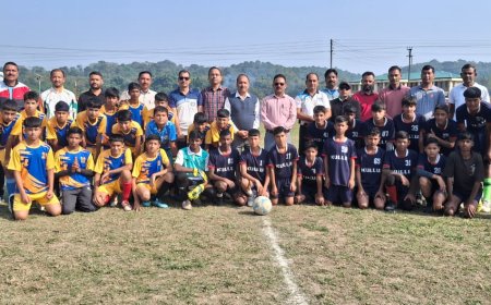 गौना करौर में 41वीं राज्य स्तरीय अंडर-14 फुटबॉल प्रतियोगिता का शुभारंभ