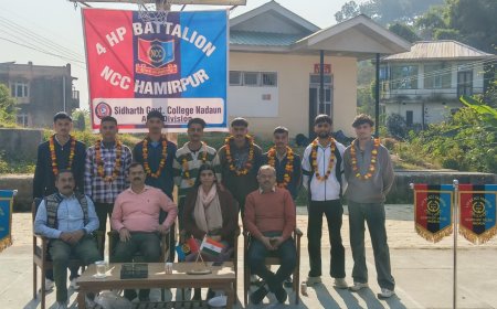 नादौन कॉलेज में धूमधाम से मनाया गया एनसीसी दिवस, कैडेट्स ने दिखाया जज़्बा