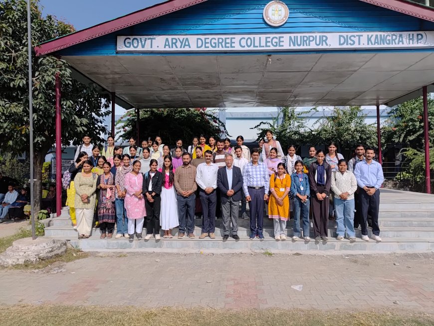 नशे की लत से बचाव पर जागरूकता अभियान: राजकीय आर्य कॉलेज नूरपुर में विशेष व्याख्यान