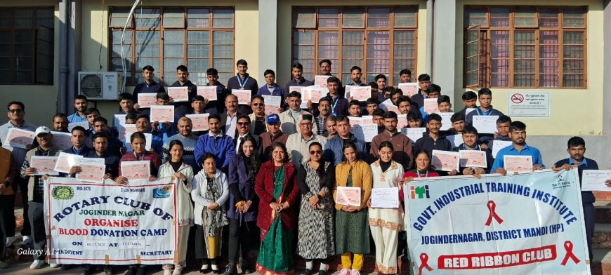 जोगेंद्रनगर में बड़ा रक्तदान शिविर, 102 ने की भागीदारी