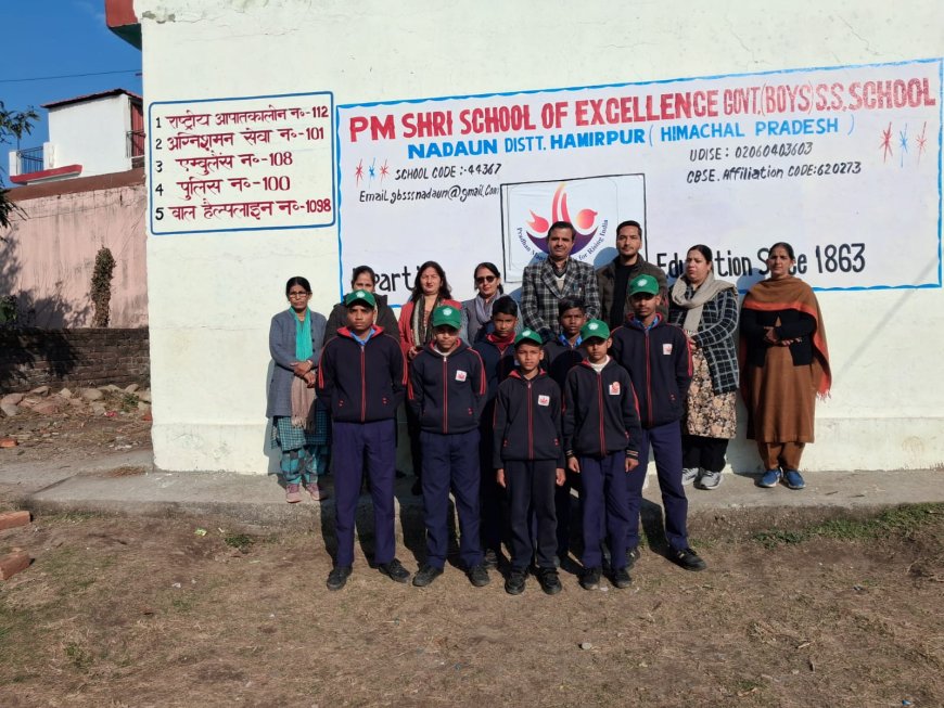 नादौन स्कूल में महात्मा गांधी पुण्यतिथि पर बने स्वच्छता प्रहरी, छात्र बने रोल मॉडल