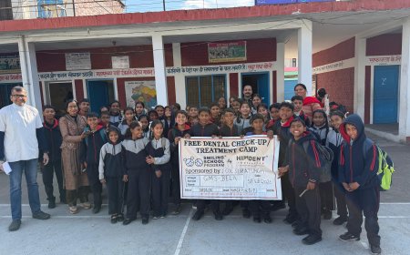 नादौन में बच्चों के दांतों पर खास ध्यान, लगा निःशुल्क डेंटल कैंप